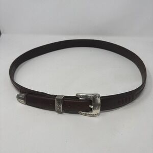 Onyx By Brighton Men's Southwest Leather Belt Concho Brown‎ Size 42